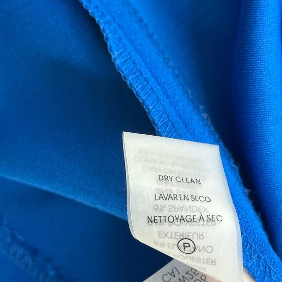 NWOT Calvin Klein Blue Sleeveless Scallop Detail Fit & Flare Dress Womens Sz 10 - Picture 11 of 12